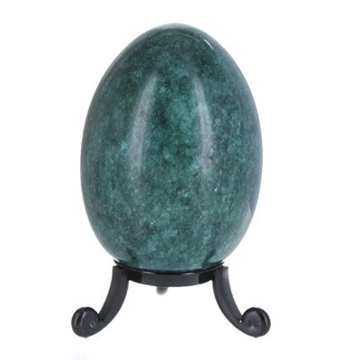 Green Marble Egg with Free Stand